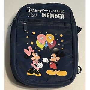 Disney Vacation Club DVC Member Crossbody Bag 2025 Navy Blue Mickey Minnie GUC